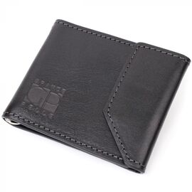 Купить - Удобный кожаный зажим для денег с держателем для Apple AirTag GRANDE PELLE 11619 Черный, фото , характеристики, отзывы