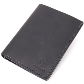 Купить - Добротное кожаное портмоне с держателем для Apple AirTag GRANDE PELLE 11623 Черный, фото , характеристики, отзывы