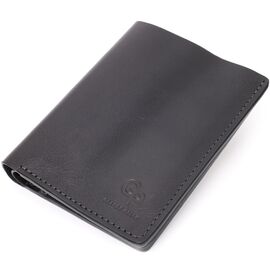 Купить - Стильное кожаное портмоне с держателем для Apple AirTag GRANDE PELLE 11625 Черный, фото , характеристики, отзывы