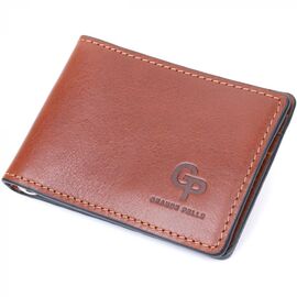 Купить Удобный кожаный зажим для денег GRANDE PELLE 11636 Коричневый, фото , характеристики, отзывы