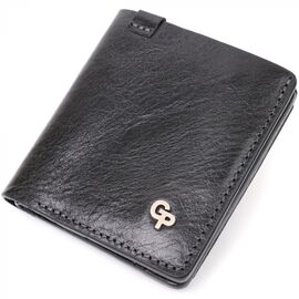 Купить - Стильное портмоне с накладной монетницей из натуральной кожи GRANDE PELLE 11643 Черный, фото , характеристики, отзывы