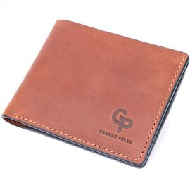 Придбати Компактний гаманець із натуральної шкіри без застібки GRANDE PELLE 11661 Коричневий, image , характеристики, відгуки