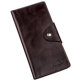 Купить - Бумажник вертикальный из кожи алькор на кнопках SHVIGEL 16171 Коричневый, Коричневый, фото , характеристики, отзывы