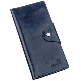 Купить Бумажник унисекс вертикальный из кожи алькор на кнопках SHVIGEL 16174 Синий, Синий, фото , характеристики, отзывы