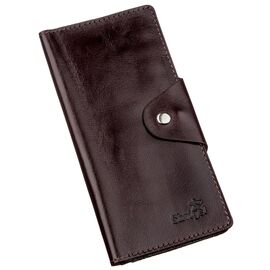 Купить - Бумажник мужской вертикальный на кнопках SHVIGEL 16175 Коричневый, Коричневый, фото , характеристики, отзывы