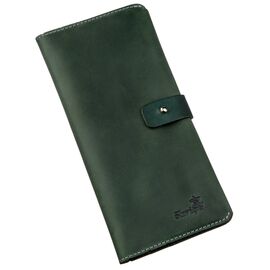 Купить - Бумажник из винтажной кожи SHVIGEL 16206 Зеленый, Зеленый, фото , характеристики, отзывы