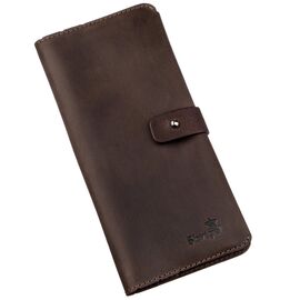Купить - Бумажник мужской из винтажной кожи SHVIGEL 16207 Темно-коричневый, Коричневый, фото , характеристики, отзывы