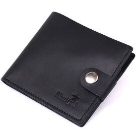 Придбати Шкіряний чоловічий гаманець Shvigel 16432 Чорний, image , характеристики, відгуки