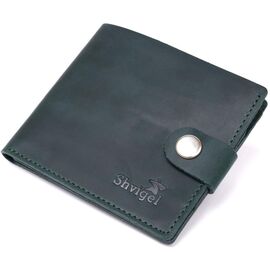Придбати Вінтажне шкіряне портмоне Shvigel 16435 Зелений, image , характеристики, відгуки