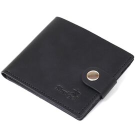 Купить - Матовое мужское винтажное портмоне Shvigel 16453 Черный, фото , характеристики, отзывы