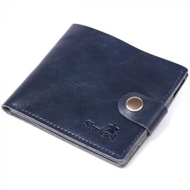 Купить Компактное кожаное портмоне для мужчин Shvigel 16465 Синий, фото , характеристики, отзывы