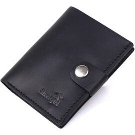Придбати Шкіряний чоловічий гаманець Shvigel 16474 Чорний, image , характеристики, відгуки
