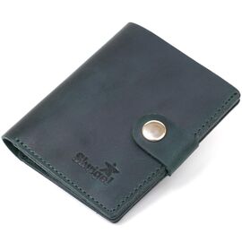 Придбати Матове невелике портмоне унісекс Shvigel 16477 Зелений, image , характеристики, відгуки