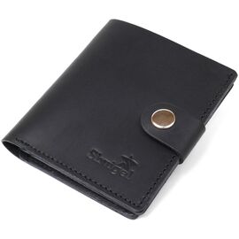 Купить - Матовое мужское портмоне из натуральной кожи Shvigel 16495 Черный, фото , характеристики, отзывы