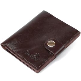 Купить - Классическое мужское портмоне из натуральной кожи Shvigel 16506 Коричневый, фото , характеристики, отзывы