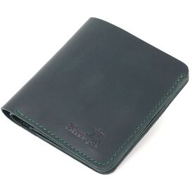 Придбати - Небольшое винтажное кожаное портмоне Shvigel 16603 Зеленый, image , характеристики, відгуки