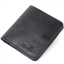 Придбати Невелике шкіряне портмоне для чоловіків Shvigel 16606 Чорний, image , характеристики, відгуки