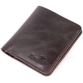 Купить - Стильное кожаное портмоне для мужчин Shvigel 16610 Коричневый, фото , характеристики, отзывы