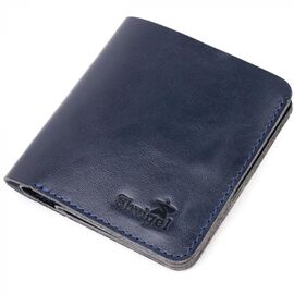 Придбати Зручне портмоне із натуральної шкіри Shvigel 16611 Синій, image , характеристики, відгуки