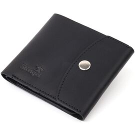 Купить - Кожаное матовое мужское портмоне Shvigel 16612 Черный, фото , характеристики, отзывы