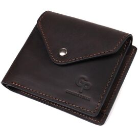 Придбати Вінтажний гаманець з монетницею із натуральної шкіри GRANDE PELLE 16803 Коричневий, image , характеристики, відгуки
