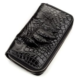 Купить Кошелек-клатч CROCODILE LEATHER 18174 из натуральной кожи крокодила Черный, фото , характеристики, отзывы