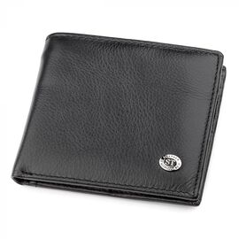 Купить Мужской купюрник ST Leather 18305 (ST159) кожаный Черный, Черный, фото , характеристики, отзывы