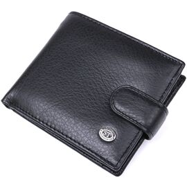 Мужской кожаный купюрник ST Leather 18308 (ST104) Черный, Черный, фото 