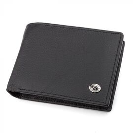 Придбати Чоловічий гаманець ST Leather 18327 (ST108) з натуральної шкіри Чорний, image , характеристики, відгуки