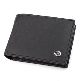 Купить Мужской кошелек ST Leather 18327 (ST108) из натуральной кожи Черный, Коричневый, фото , характеристики, отзывы