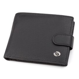 Купить - Мужской кошелек ST Leather 18328 (ST137) итальянская кожа Черный, фото , характеристики, отзывы