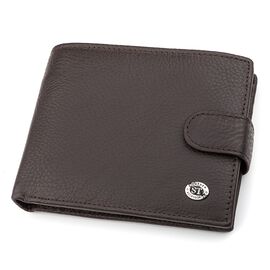 Мужской кошелек ST Leather 18330 (ST137) очень вместительный Коричневый, Коричневый, фото 