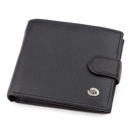 Купить - Мужской кошелек ST Leather 18339 (ST138) очень стильный Черный, фото , характеристики, отзывы