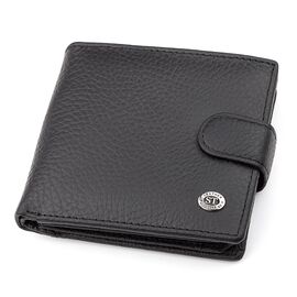 Купить - Мужской кошелек ST Leather 18345 (ST153) кожаный Черный, Черный, фото , характеристики, отзывы
