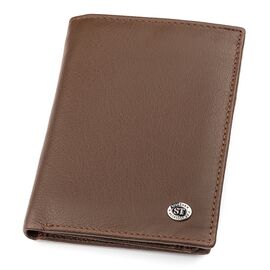 Мужской бумажник ST Leather 18348 (ST-2) сверхпрочный Коричневый, Коричневый, фото 