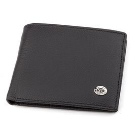 Купить - Мужской кошелек ST Leather 18352 (ST-1) натуральная кожа Черный, фото , характеристики, отзывы