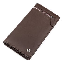 Мужской кошелек ST Leather 18445 (ST291) стильный Коричневый, Коричневый, фото 