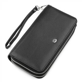 Купить - Мужской кошелек ST Leather 18451 (ST127) натуральная кожа Черный, Черный, фото , характеристики, отзывы
