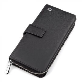 Купить - Мужской кошелек ST Leather 18453 (ST128) стильный Черный, фото , характеристики, отзывы