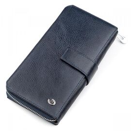 Купить - Мужской кошелек ST Leather 18454 (ST128) кожа Синий, Синий, фото , характеристики, отзывы