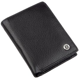 Купить Мужской кожаный кошелек с монетницей Boston 18826 Черный, Черный, фото , характеристики, отзывы