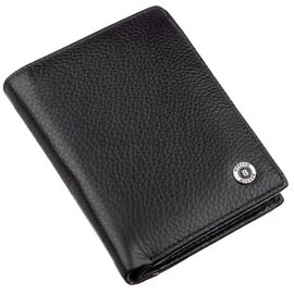 Купить - Мужской кожаный кошелек с монетницей Boston 18826 Черный, Черный, фото , характеристики, отзывы