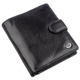 Купить - Небольшой кожаный кошелек для мужчин ST Leather 18832 Черный, фото , характеристики, отзывы