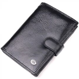 Купить Вертикальный мужской бумажник из натуральной кожи ST Leather 19406 Черный, фото , характеристики, отзывы