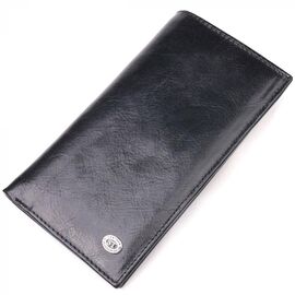 Купить Вертикальный бумажник для мужчин из натуральной кожи ST Leather 19420 Черный, фото , характеристики, отзывы