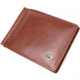 Придбати Зручний затискач для грошей із натуральної гладкої шкіри ST Leather 19427 Коричневий, image , характеристики, відгуки