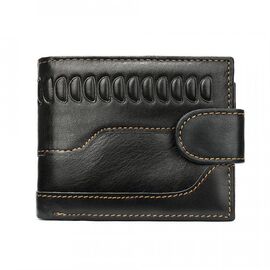 Купить - Мужской кошелек с тиснением 20234 Vintage Черный, фото , характеристики, отзывы