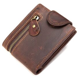 Купить - Тонкое мужское портмоне матовое 20239 Vintage Коричневое, фото , характеристики, отзывы