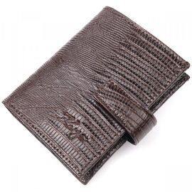 Купить - Вместительный вертикальный мужской кошелек из фактурной кожи KARYA 20991 Коричневый, фото , характеристики, отзывы