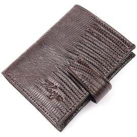 Купить Вместительный вертикальный мужской кошелек из фактурной кожи KARYA 20991 Коричневый, фото , характеристики, отзывы
